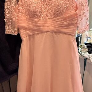 Elegant Pink Lace Dress